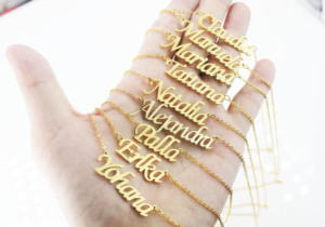 BMZ 2024 personnalisé haut-polissage miroir Surface collier initial 316L inoxydable plaqué or Alphabet lettre <span class=keywords><strong>Style</strong></span> chrétien à la mode - Product Image 6