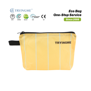 Custom Eco Waterproof Cosmetic Zipper Bags Logo Printed Polyester Toiletry <strong>Pouch</strong> with Zipper Promotion Gift - Product Image 1