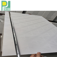 Azulejos de techo de yeso PVC, materiales de decoración del hogar, 60x60, 7 mm