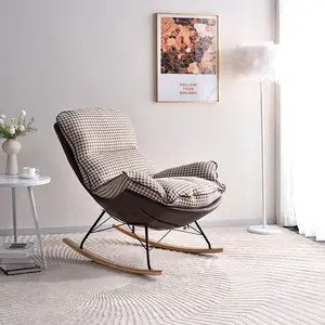 Nordic Lounge Chair Home Balcony Furniture Single Sofa Chair Casual Rocking Chair For Living Room