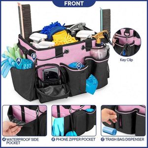 BSCI Factory Large Professional Cleaning Caddy With Detachable Divider Supply Organizer Cleaning <b>Bags</b> for Housekeepers <b>Cleaners</b> - Product Image 2