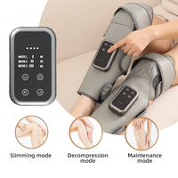 Masseur chauffant sans fil pour jambes, mollets et genoux, rechargeable, à pression d'air, batterie 2500 mAh, 3 modes, compression chaude