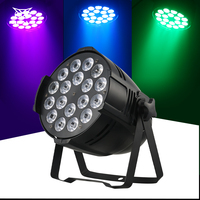 18x18W RGBWAUV 6in1 DMX Control Sound Activated LED Par Light dj Club Stage Lights