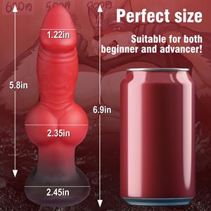 Tapón Anal Grande con Nudo Enorme, Consolador con Ventosa, Juguetes Sexuales de Silicona para Adultos, 100% Impermeable, Ecológico, de Fantasía - Product Image 2