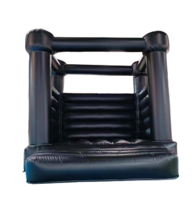 Alquiler de castillo inflable negro con tobogán, piscina y zona de juegos acuáticos. - Product Image 4