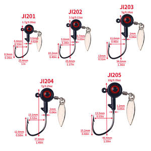 1.7g/3.5g/5g/7g/10g tête de plomb en métal jigging leurre crochets pour poisson d'eau douce saumon dorade pour la pêche en rivière et en ruisseau - Product Image 2