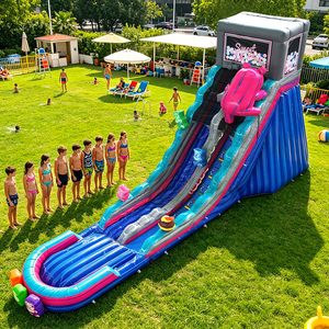 WINSUN Giant Gummy Bear <b>Inflatable</b> <b>Water</b> <b>Slide</b> Commercial Grade <b>Water</b> <b>Slide</b> with Splash Pool for Carnivals Events - Product Image 2