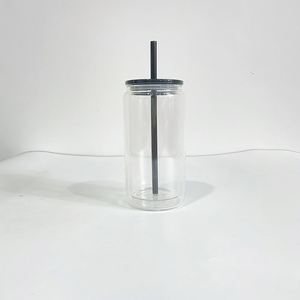 USA Warehouse 25 Pack Transparent Pre Drilled Bottom Hole 12oz 15oz Snow Globe <b>Can</b> Colored pp Lid Customized Gifts - Product Image 2
