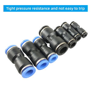 Adaptador traqueal preto Conector rápido reto de 2 vias Acessórios do conector de tubulação do plutônio Conexões pneumáticas Articulação <span class=keywords><strong>Tracheal</strong></span> - Product Image 4