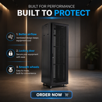 Armoire de serveur informatique intelligente insonorisée à quatre poteaux 18U 35 36U 1000 mm de profondeur pour centre de données