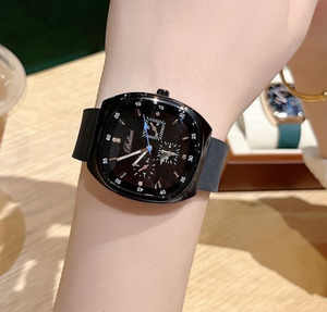 Reloj de Pulsera de Cuarzo de Lujo para Mujer DFS16, Caja de Aleación, Correa de Acero Inoxidable con Cierre de Hebilla, Diseño Deportivo y Elegante con Esfera de Agujas - Product Image 4