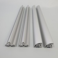 Profilé en aluminium extrudé à fente en T quart de cercle 6061 anodisé, pièces usinées pour cadre d'équipement découpé sur mesure