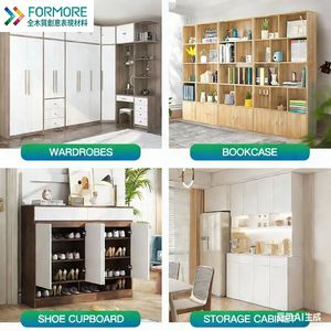 Panneaux <span class=keywords><strong>de</strong></span> particules mélaminés FORMORE <span class=keywords><strong>de</strong></span> haute qualité, surface lisse, blanc moderne, 15 mm, 16 mm, 18 mm, pour usage hôtelier, colle E1/E2 - Product Image 5