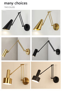 İskandinav lüks LED geri çekilebilir kapalı duvar lambası Modern stil ayarlanabilir okuma işık yatak odası başucu dekor için uzun kol ile - Product Image 2