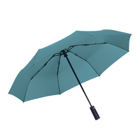 Parapluie automatique à trois volets Revêtement noir Grand parapluie pliant Impression 105cm Couleur pure Anto Open CLASSIC Custom Low quantité minimale de commande