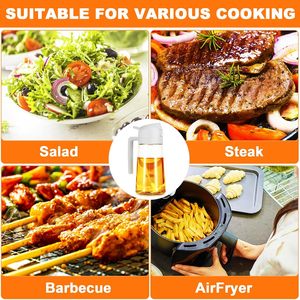 ขวดสเปรย์น้ำมันมะกอก 2-in-1 ปี 2025 ขนาด 470 มล. ขวดแก้วแบบพ่นน้ำมันสำหรับทำอาหาร เป็นมิตรกับสิ่งแวดล้อม - Product Image 5