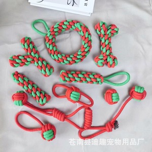 ของเล่นเชือกฝ้ายสำหรับสัตว์เลี้ยงช่วงคริสต์มาส สำหรับสุนัข แก้เบื่อ รุ่น DQ577 ผลิตจากเจ้อเจียง - Product Image 5