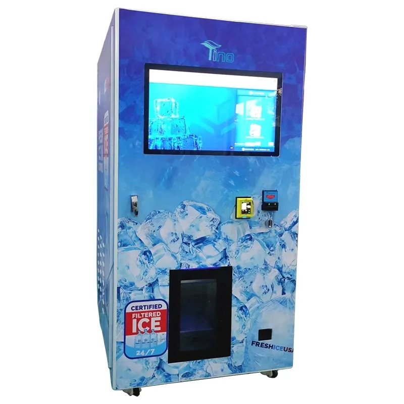 Distributore automatico di distribuzione di ghiaccio per acqua pura