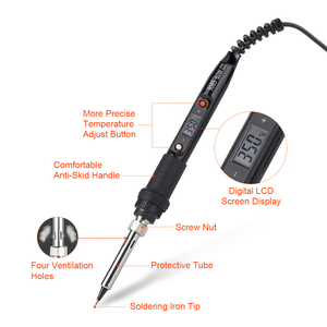 Pistola Digital <span class=keywords><strong>de</strong></span> hierro para soldar, Kit <span class=keywords><strong>de</strong></span> herramientas para quemar madera, 80W, 110V, 220V, pluma <span class=keywords><strong>de</strong></span> pirograbado, Havya, soldadores eléctricos - Product Image 4