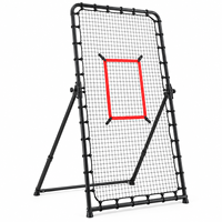 Filet de rebond pour lancer de baseball 4x7FT, filet d'entraînement réglable pour baseball et softball avec zone de frappe