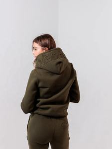 Sweat-shirt à capuche surdimensionné en molleton de haute qualité avec logo personnalisé, poids lourd, gaufrage 3D, ample, 350 g/m², 500 g/m², gaufrage - Product Image 3