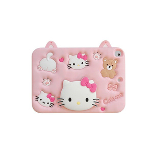 2026 Hand Stand Flower Silicone <b>Tablet</b> Case for iPad Air 7 8 9 Gen 6 10. 9 A16 11 Pro Inch Butterfly Smile <b>Holder</b> Cartoon cover - Product Image 6