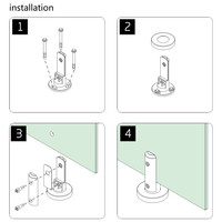 Support de verre standard australien pour balustrade en verre sans cadre de 10-12 mm pour balcon, clôture de piscine, main courante d'escalier