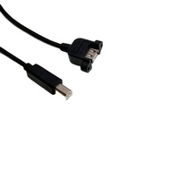 Câble d'extension de port de montage sur panneau USB 2.0 populaire mâle USB B à femelle longueur de 2m avec fonction de charge rapide à vis de verrouillage