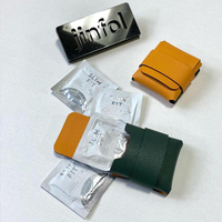 Pochette de voyage pour bijoux, organiseur en similicuir, étui porte-préservatifs, petite pochette porte-monnaie, portefeuille minimaliste, étui pour cartes, rangement de bijoux