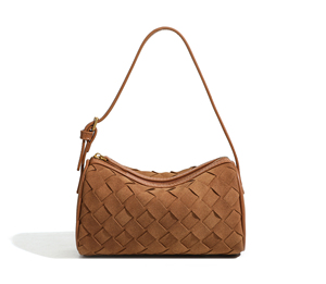 Hot Selling Woven Suede Lightweight Durable Zipper Closure Trendy Women's Shoulder Crossbody Clutch Small Bag - Product Image 4