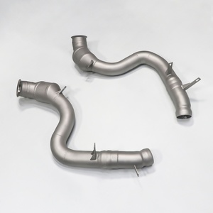 High Quality BENZ AMG S63 W222 2017 4.0t M177 C128 T304 Straight Downpipe with Glass Bead Blasting - Product Image 4