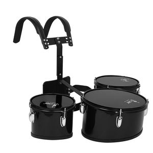 SLADE Black Factory Instrumento de Percusión para Banda de Marcha, Set de Tres Tambores: Caja Triple, Bombo y Tom Trisilábico - Product Image 3