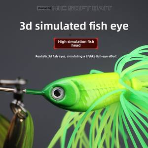 Leurre de pêche en haute mer WEIHE, spinner réfléchissant à longue portée avec jupe en caoutchouc, <span class=keywords><strong>jig</strong></span> de pêche pour bar et saumon - Product Image 3