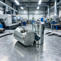 Écrous cylindriques croisés en acier zingué, écrous de connexion pour meubles, pour l'assemblage de lits, chaises et armoires