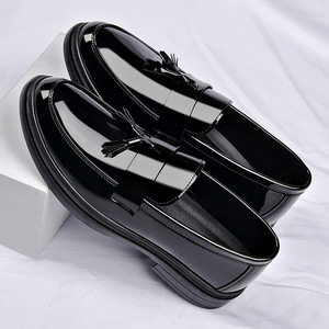 Zapatos de PU para Hombre, Formales de Negocios, Casuales, con Suela Suave, Negros, Cómodos, Versátiles, que Aumentan la Altura, Zapatos de Novio para Boda - Product Image 2