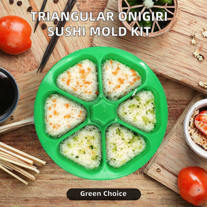 Molde Ecológico para Onigiri, Prensa Triangular para Bolas de Arroz y Sushi, Kit de Herramientas de Cocina con Accesorios para Bento W24-102 - Product Image 2