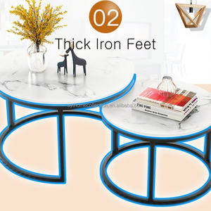Moderno lusso nidificare tavolino rotondo, Set di mobili da salotto al centro tavolino, stile nordico moda tavolino da caffè - Product Image 4