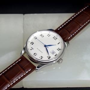 Montre à quartz pour homme de haute qualité avec bracelet en cuir, fond transparent, fonction étanche - Product Image 2