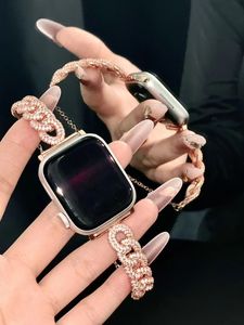 Luxury Sparkle 3D Diamond Titanium Alloy Series Correa de reloj de repuesto para <span class=keywords><strong>Apple</strong></span> iWatch Bands 9 8 7 6 5 4 3 2 1 SE <span class=keywords><strong>SE2</strong></span> - Product Image 5