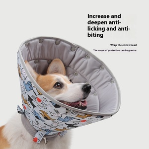 Collar <span class=keywords><strong>de</strong></span> <span class=keywords><strong>perro</strong></span> <span class=keywords><strong>de</strong></span> cuello suave ajustable Elizabeth con cintas profundas transfronterizas para Amazon al por mayor hecho <span class=keywords><strong>de</strong></span> poliéster - Product Image 2