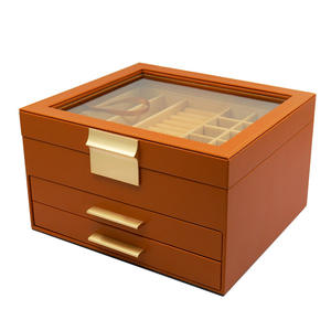 Boîte à bijoux de luxe personnalisée en cuir PU pour colliers, bagues, bracelets et boucles d'oreilles – Présentoir et rangement - Product Image 2