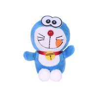 Porte-clés en peluche Doraemon bleu mignon avec rembourrage en coton PP super doux, taille de 11 à 30 cm, figurine de dessin animé pour couple