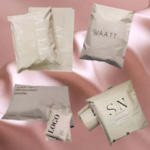 Prix de gros usine, pochette d'expédition en poly auto-adhésive, durable, imperméable, imprimée sur mesure, de haute qualité, couleur pêche nude, pour chaussures et fourrure - Product Image 2