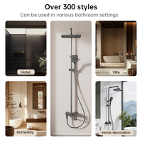 Ensemble de douche mural carré moderne et simple à poignée unique 3295 avec barre coulissante pour villa