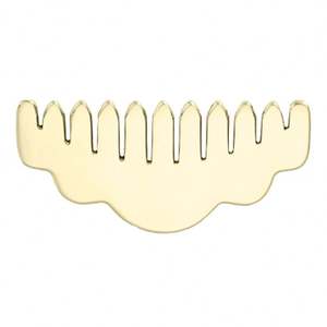 Commercio all'ingrosso di tessuto metallico terapia Gua Sha pettine in ottone pettine in rame raschiatura pettine per capelli cuoio capelluto massaggiatore per capelli meridiano - Product Image 5