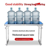 Table pliante en alliage d'aluminium pour marchés nocturnes, chaises de salle à manger d'extérieur pour la maison, petites tables portables pour stands de rue - Promotions
