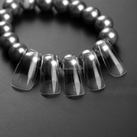 Extensions d'ongles en gel semi-mat Pro-thick Stronger, forme cercueil moyenne, 16 tailles, NADECO Factory, capsules d'ongles en gel à couverture complète, à retirer par trempage