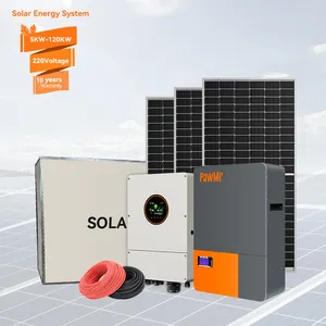 מערכת אנרגיה סולארית 5000 וואט חבילה מלאה 5KW מערכת אנרגיה סולארית 10KW מערכת אנרגיה סולארית לבית מחוץ לרשת סט מלא