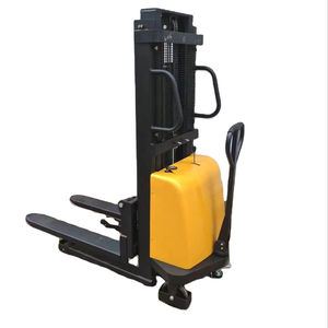 Personalizable 1,6 2 2,5 3 metros altura de elevación 1,5 toneladas Semi eléctrico mano móvil Material <span class=keywords><strong>Manual</strong></span> Motor apilador camión de alcance - Product Image 3