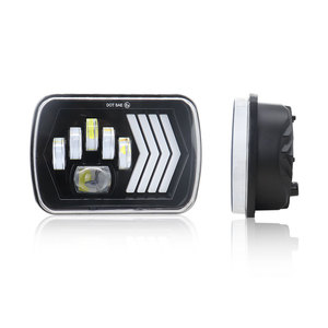 7 Inch Wrangler <b>Led</b> <b>Headlights</b> 12000 Lm With Arrow Turn Signals For Car Modification - Product Image 1